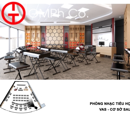 Phương Án Thiết Kế VAS Sala Campus - Phòng Nhạc Tiểu Học