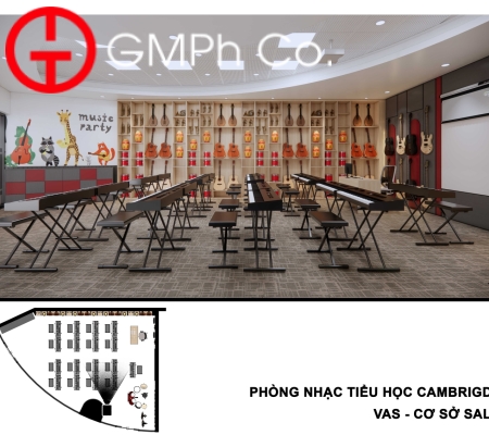 Phương Án Thiết Kế VAS Sala Campus - Phòng Nhạc 